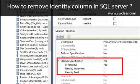 Sql Server How Can I Remove The Id Column From A Local Sql Table Or