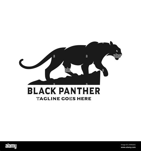 Plantilla De Diseño De Logotipo De Pantera Negra Fotografía De Stock