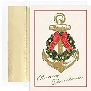 We did not find results for: Amazon.com : Nautical Christmas Warmest Wishes Boxed Holiday Cards with Gold Foil Lined ...