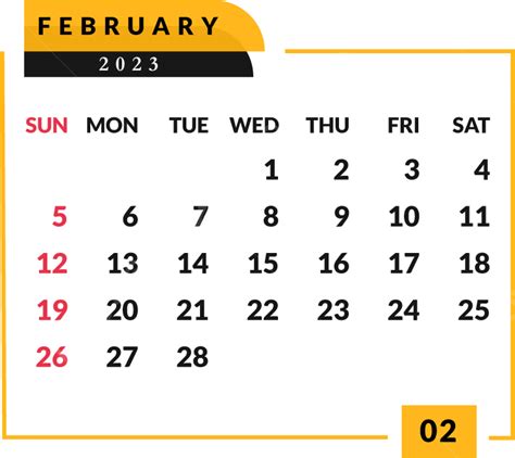 Febrero Calendario Año 2023 Png Febrero Calendario Febrero Febrero
