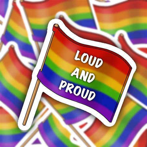 loud and proud pride flag weatherproof stickers lgbtqia etsy