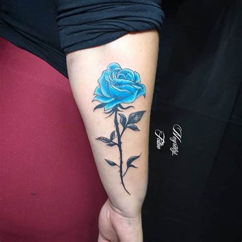 Blue Roses Tattoo For Men