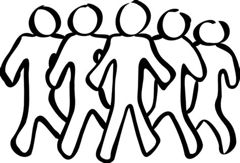Group Of People Clipart Black And White Free Clipartix