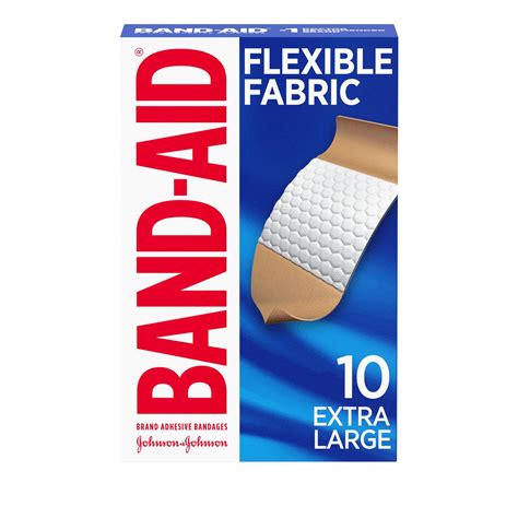 Band Aid Brand Flexible Fabric Adhesive Bandages Extra Large 10ct