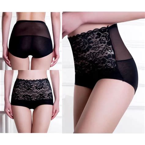High Waist Underwear Fashion Designer Sexy Women Lace Panties Body Shaper Hip Abdomen Tummy