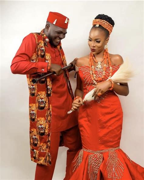 Igbo Traditional Wedding Couples Outfit Etsy In 2022 Nigerian Wedding Dresses Traditional