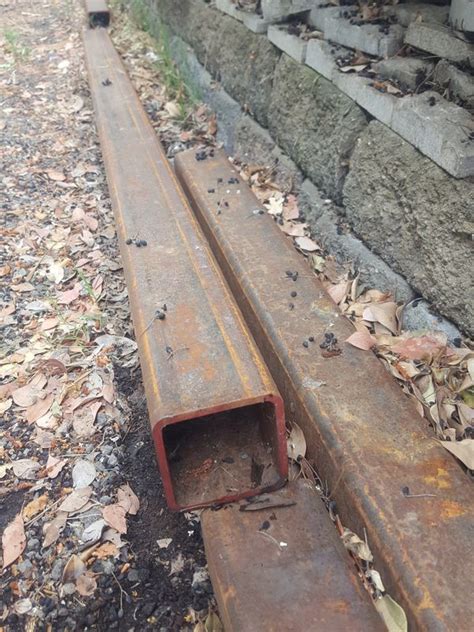 Square tube, 4 x 4 x 14 gauge x 24 ft., red oxide primed. Steel tubing,posts 4x4, 1/4 inch thick for Sale in ...