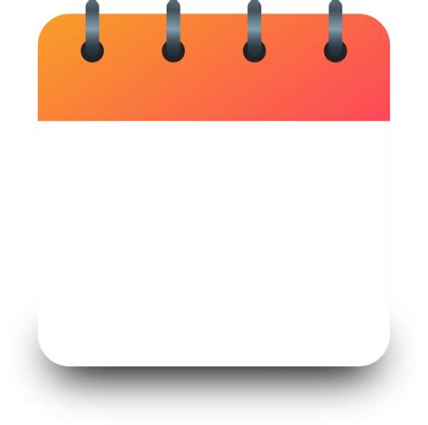 Colorful Blank Calendar Illustration Icon Square Calendar Template