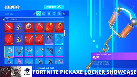 Fortnite Pickaxe Locker Showcase 2021 Og Pickaxes Youtube
