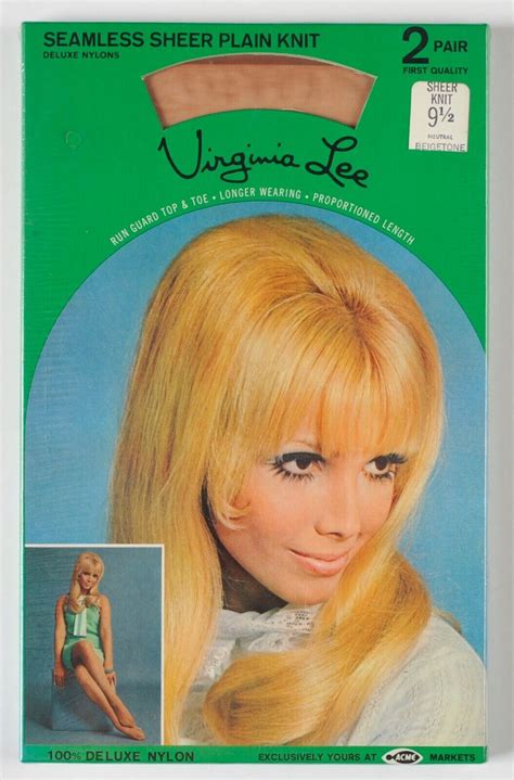 Vintage Virginia Lee Seamless Sheer Nylon Stockings S Gem