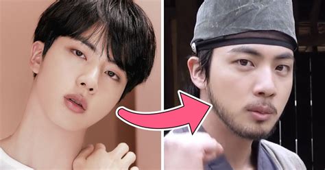 Btss Jin Reveals How He Feels About His Looks With Facial Hair Koreaboo