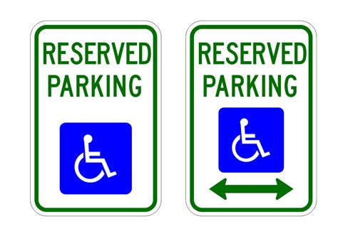 Handicapped Reserved Parking Sign Png Transparent Background Images