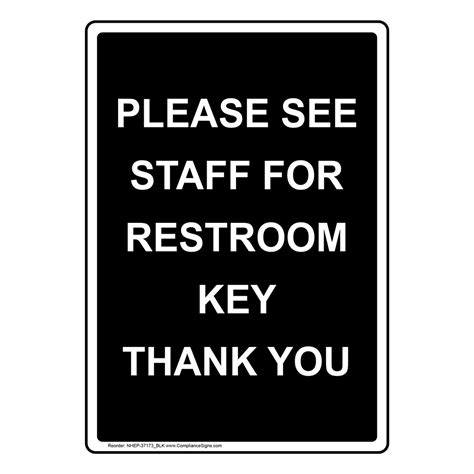 Staff Restroom Sign Printable