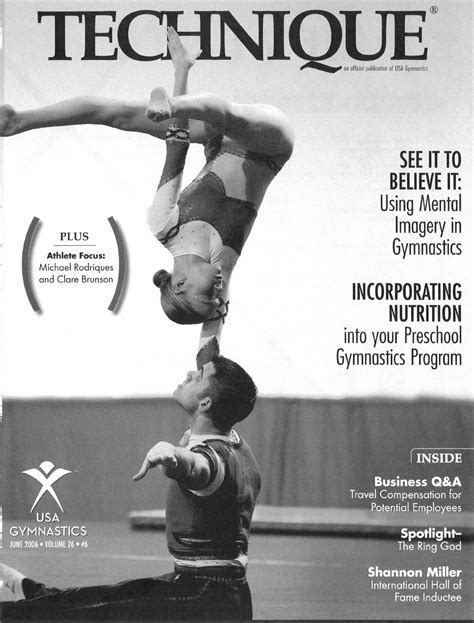 Technique Magazine June 2006 By Usa Gymnastics Issuu