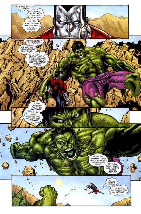 Colossus Vs Hulk Hulk Marvel Comics