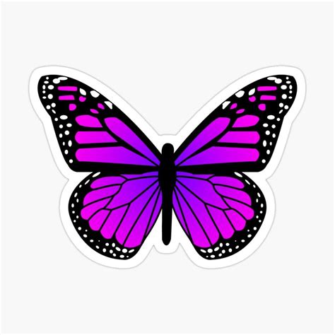Purple Butterfly Sticker By Piperbrantley Butterfly Art Butterfly