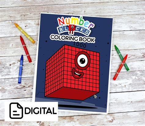 Numberblocks 200 To 1000 Coloring Book Etsy