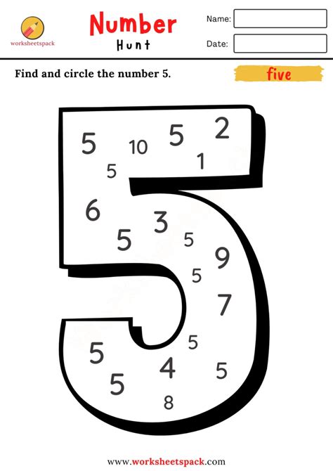 Number Hunt Activity For Preschoolers 1 10 Printable And Online