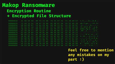 Makop Ransomware Encryption Routine Encrypted File Structure Youtube