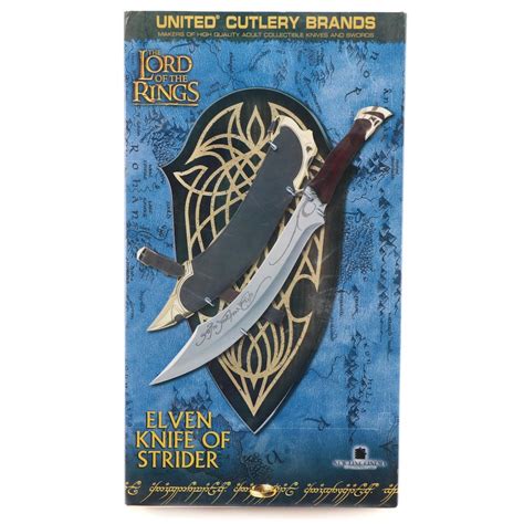 Lord Of The Rings Elven Knife Of Strider With Plaque By United