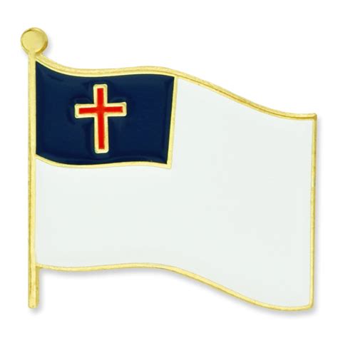 Christian Flag Religious Enamel Lapel Pin