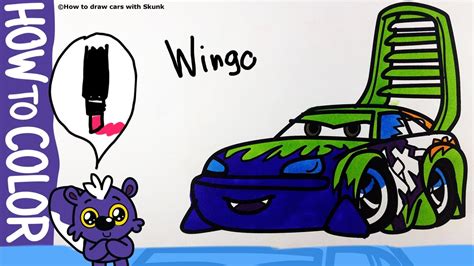 Coloring Cars Step By Step Wingo Youtube
