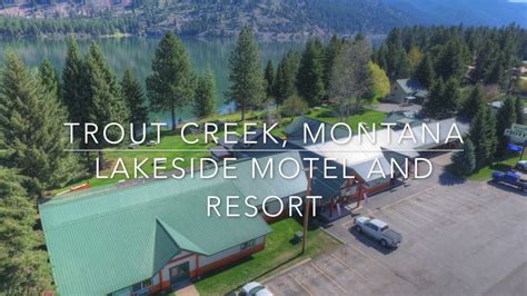 The accommodations offers a barbecue. Lakeside Motel and Resort, Trout Creek, Montana - YouTube
