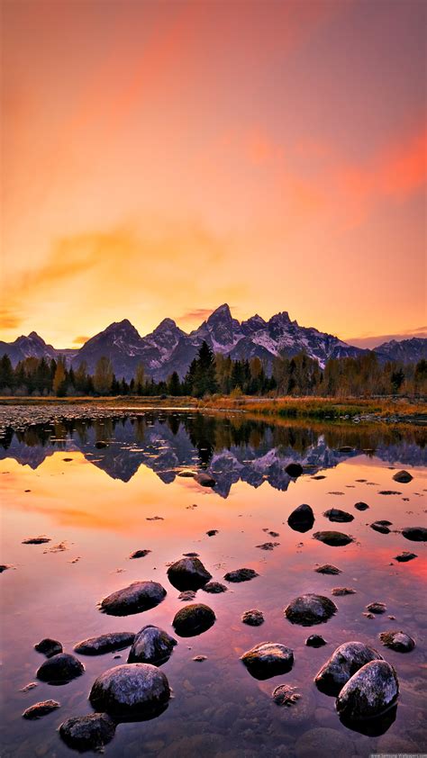 Mountain Lake Sunset Iphone 6 Plus Hd Wallpaper Ipod