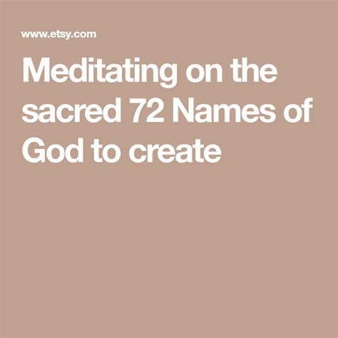 Meditating On The Sacred 72 Names Of God To Create