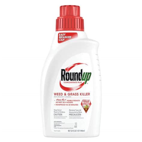 Roundup Oz Concentrate Weed And Grass Killer The Home Depot