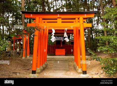 Shinto Shrine Gates Stock Photo Alamy