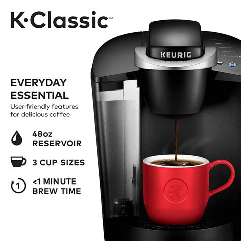 Keurig K55 K Classic Single Serve Programmable K Cup Pod Coffee Maker Black Keurig Coffee
