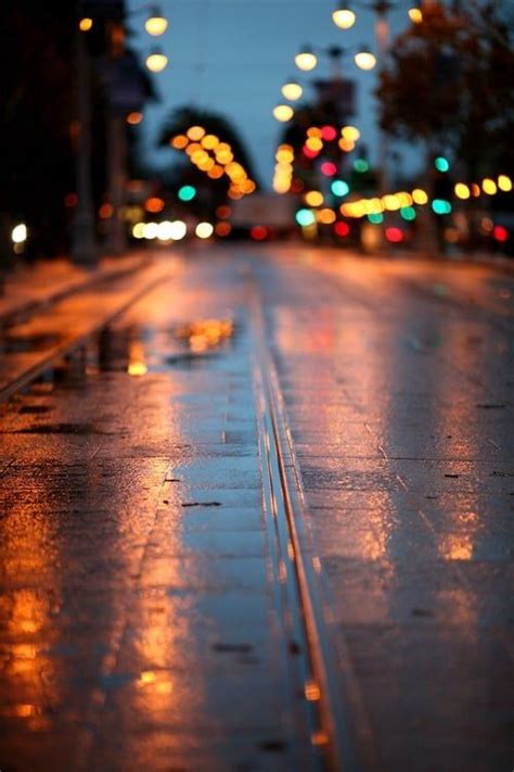 Rain Street And Light Image Blur Background Photography Blur Photo