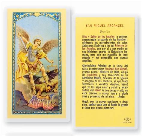 Oracion A San Miguel Arcangel Divine Mercy T Shop