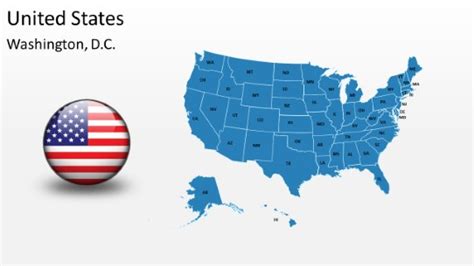 Powerpoint Maps United States 1 Map Shape Presentation Templates