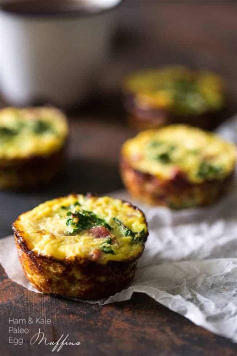 Egg Muffins With Ham Kale And Cauliflower Rice Food