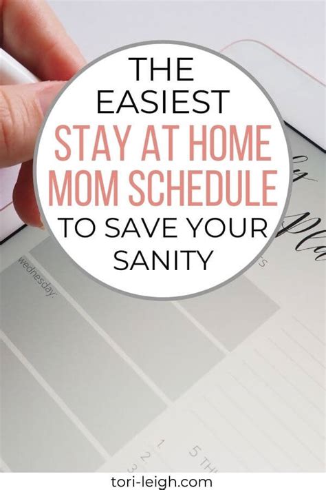 An Easy Stay At Home Mom Schedule You Can Actually Follow 7 Days A Week