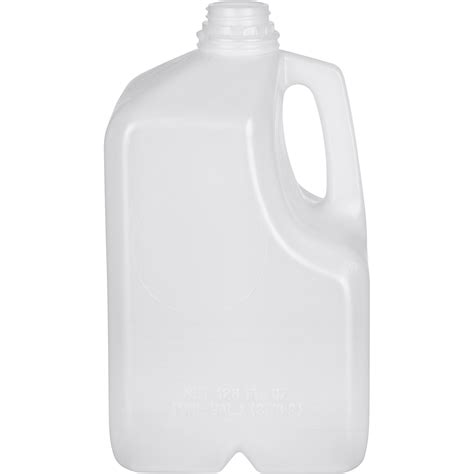 1 Gallon 128 Oz Natural Hdpe Plastic Space Saver Dairy Milk Jug