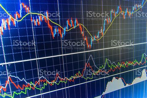 Stock Market Graph And Bar Chart Price Display Stock Photo