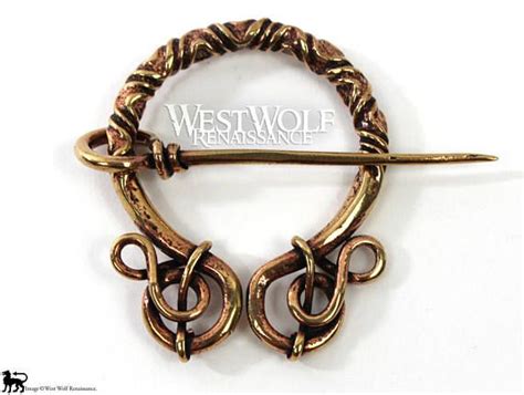 Bronze Penannular Brooch With Twists And Curls Vikingcelticpagan