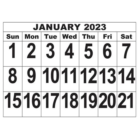 2023 Giant Print Calendar