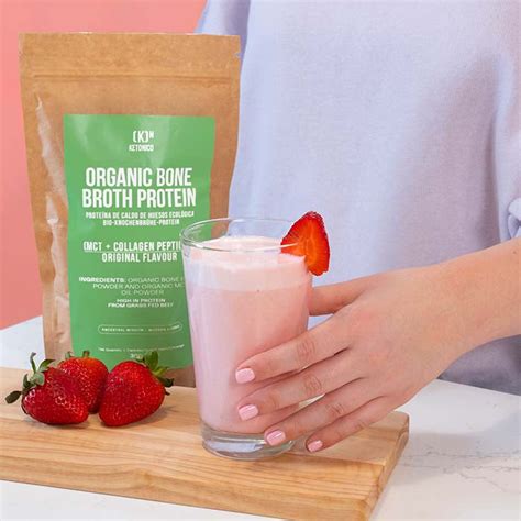 Strawberry Protein Shake With Protein Powder Ketonico K ᴺ