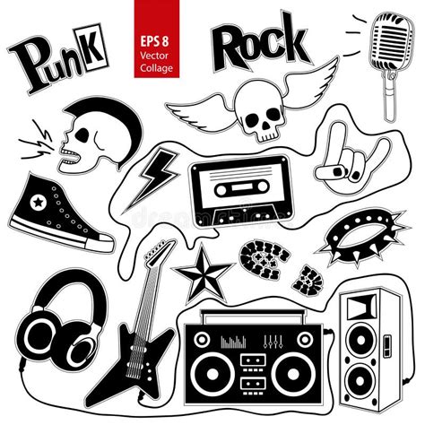 Punk Rock Band Logos Collage