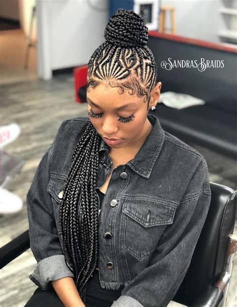 Thick cornrows hairstyles are currently among the trendiest looks and have gained so much popularity because even celebrities are even rocking them. Beautiful Geometric Design For Cornrows # ...