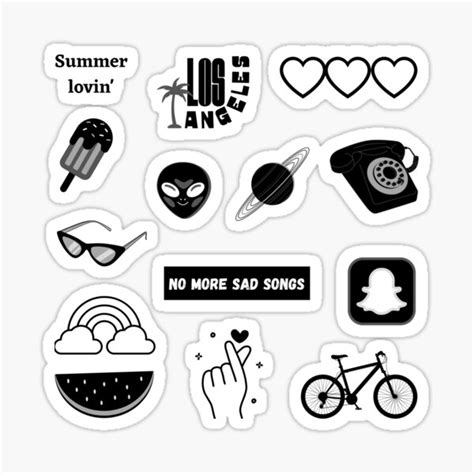 Black Aesthetic Pack Sticker By Hoetoons Redbubble