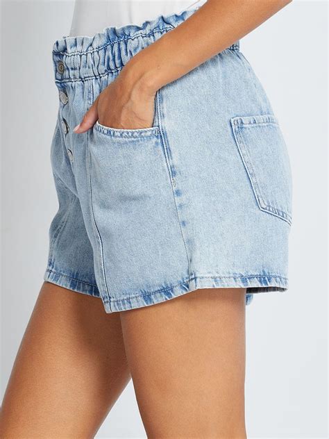 Short Taille Haute En Denim Bleached Kiabi 1500€