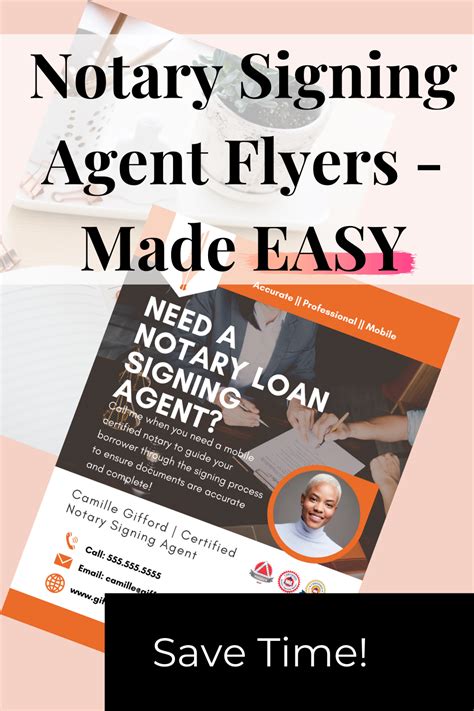 The Notary Signing Agent Marketing Flyer Template Is A Canva Template