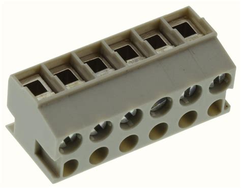 Pluggable Terminal Block 5 Mm 6 Positions 22 Awg 12 Awg 4 Mm² Screw