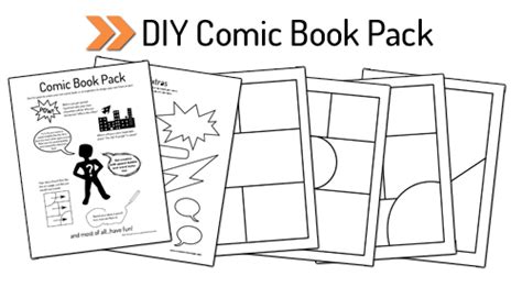Printable Diy Comic Book Pack And Drawing Resources Create In The Chaos
