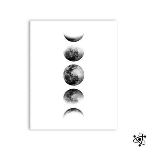 Posters Phases De La Lune Déco Science